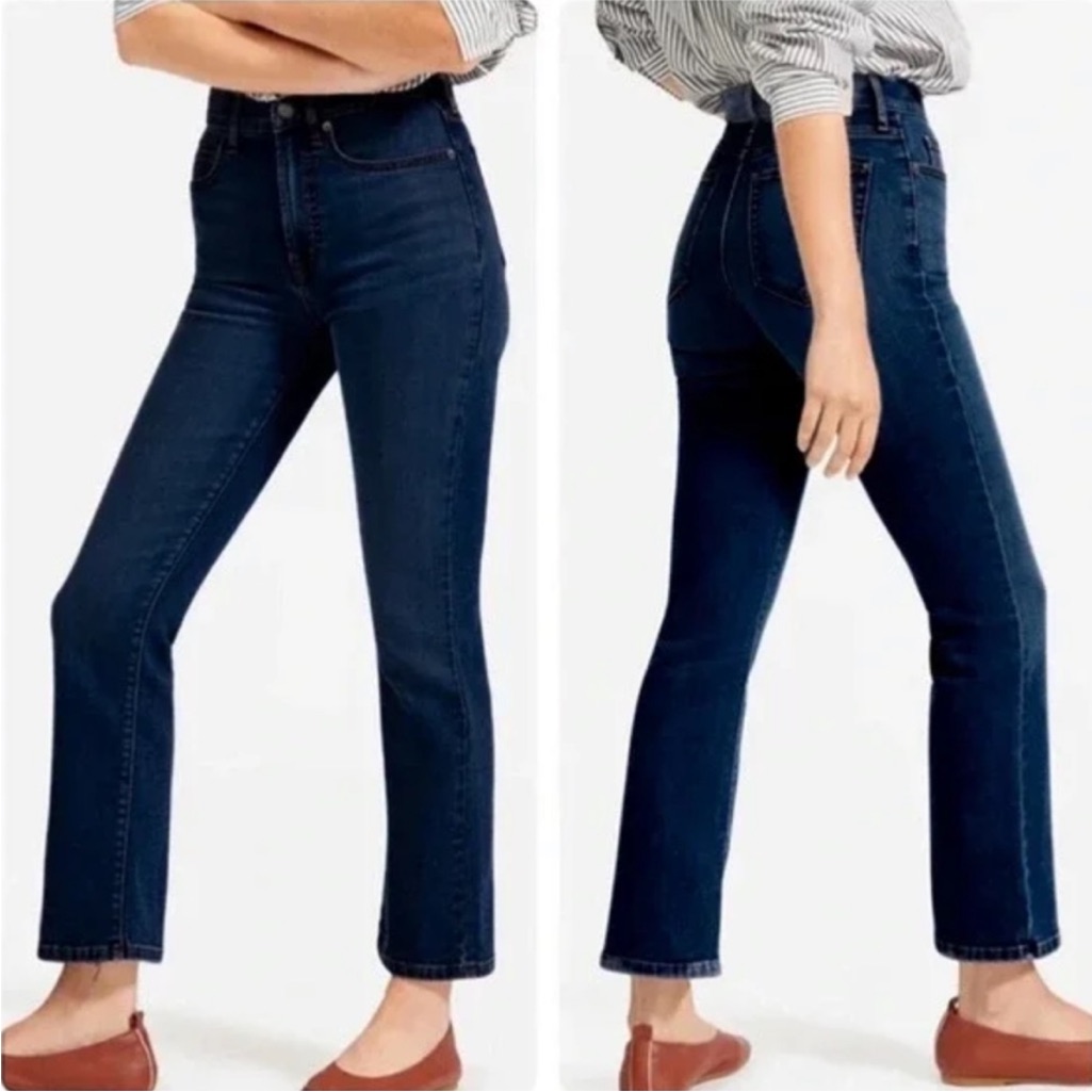 Everlane The Authentic Stretch Slim Bootcut High Rise Crop Denim Jeans